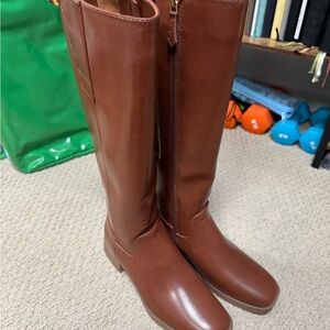 Della Aerosoles Leather Knee-High Brown Boots NWOT